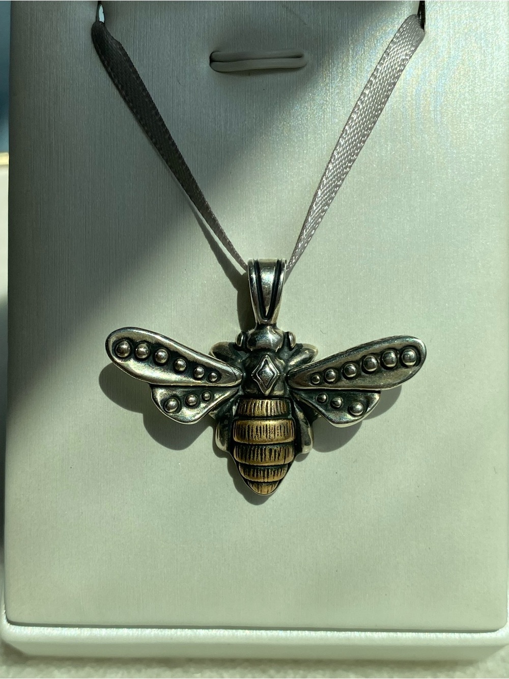 Retired James Avery Large Honey Bee Pendant